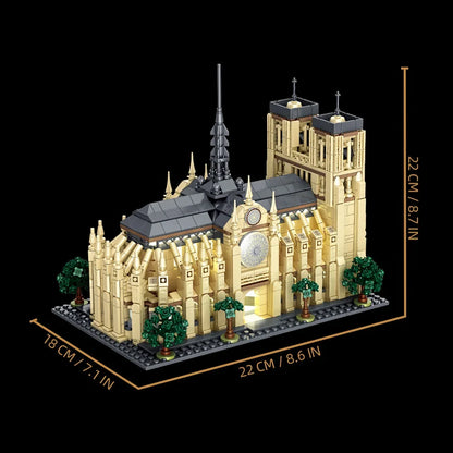 Creative Notre-Dame de Paris Architectural Model Kit Collectible Building blocks Set for Adults Gift for Lovers of History