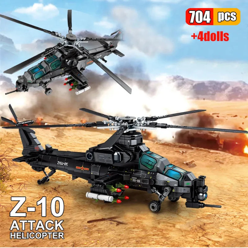 Attack Helicopter Building Blocks